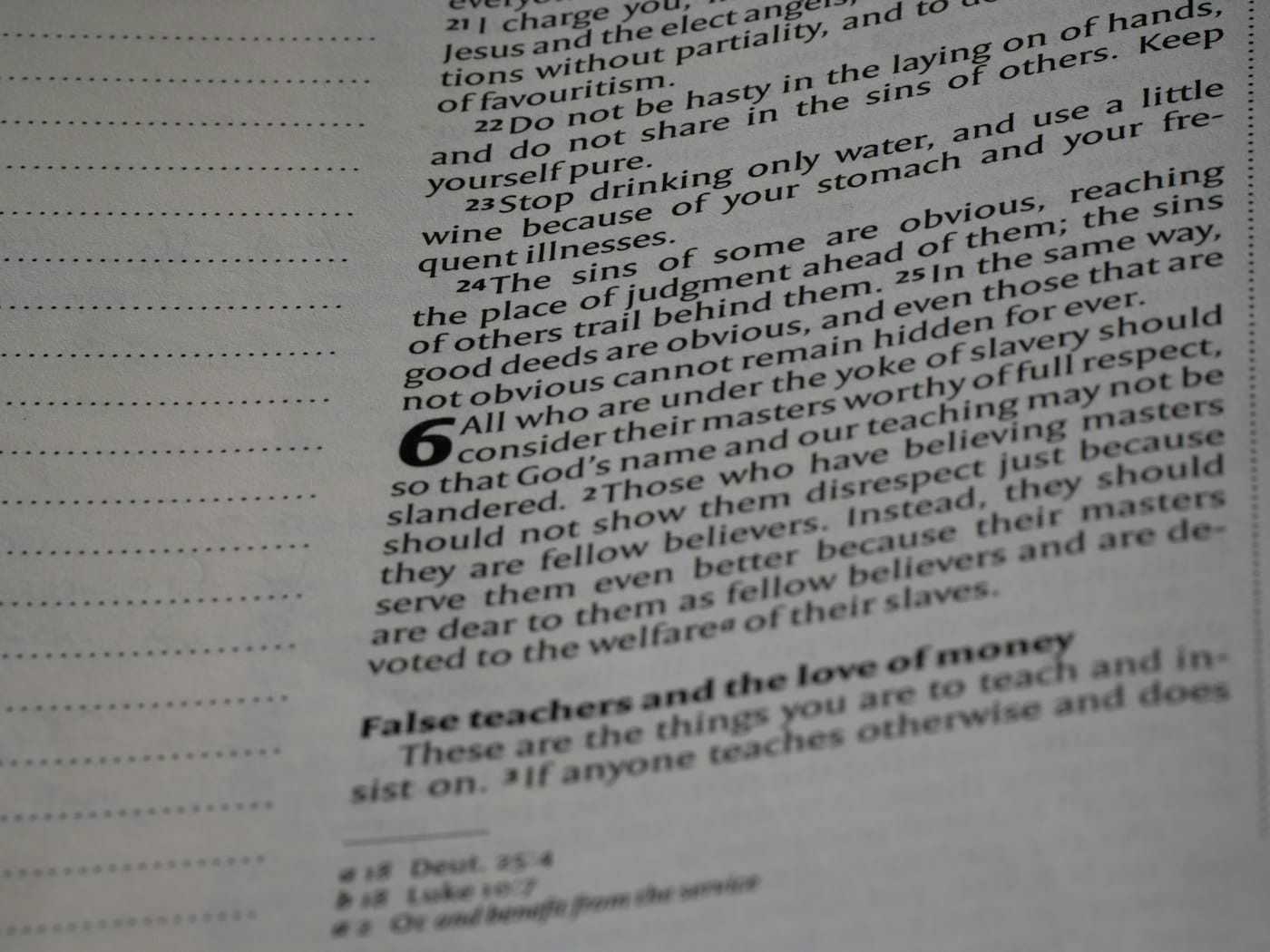 Bible verses about false teachers and masters